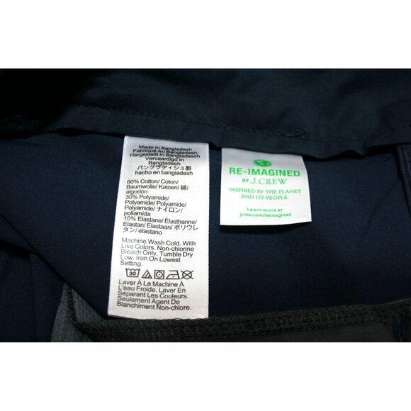 J.Crew 484 Slim-Fit Tech Pant Mens W34 L31 Navy Blue Performance Stretch NWOT - Picture 4 of 6